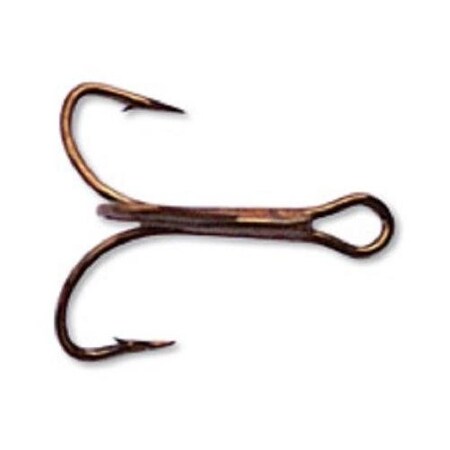 Mustad Triple Grip Treble Hook, Size 4, Chemically Sharpened Point, Special Wide Bend, Ringed Eye, Bronze, 10PK 36242-BR-4-10